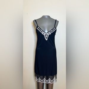 Genevieve black knit sexy slip dress size s/m